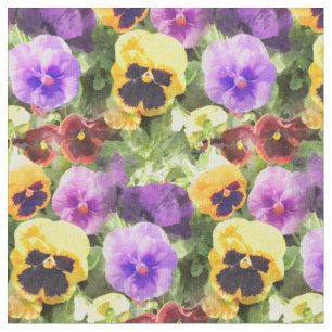 Tissu Aquarelle de pensées