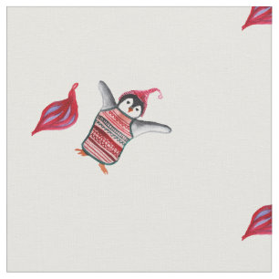 Tissu Aquarelle de pingouin 