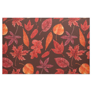 Tissu Aquarelle des feuilles d'automne