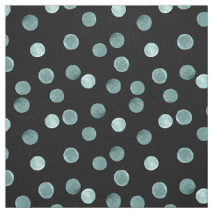 Tissu Aquarelle. En pois bleu.