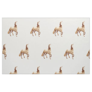 Tissu Aquarelle équestre Poney et Cob gallois