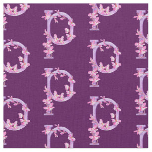 Tissu Aquarelle fleurie de l'orchidée violette du monogr