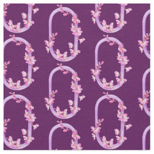 Tissu Aquarelle fleurie de l'orchidée violette initiale