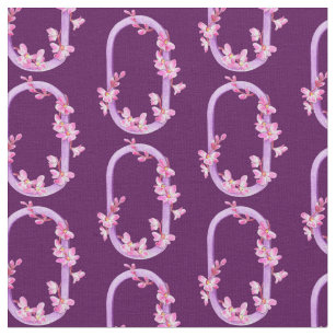 Tissu Aquarelle fleurie de l'orchidée violette initiale 