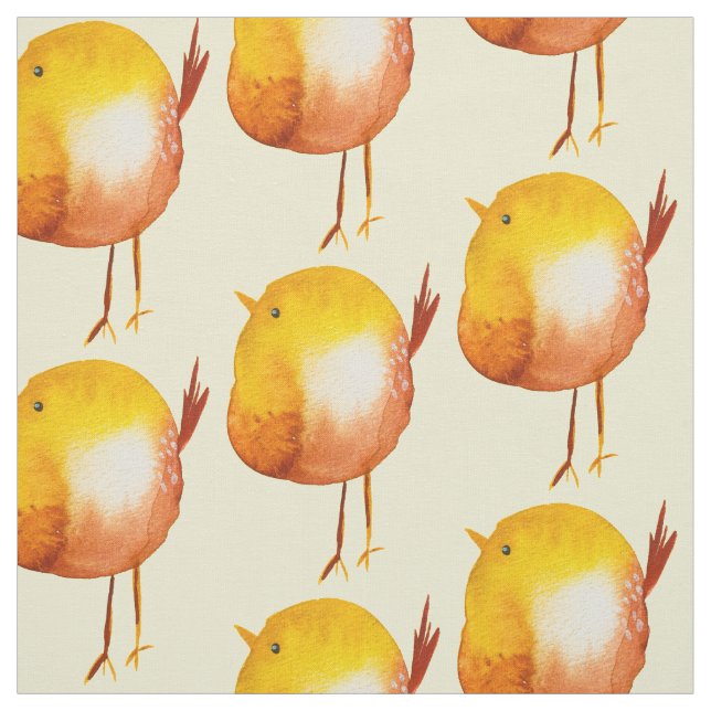 Tissu Aquarelle jaune mignon (Échantillon)