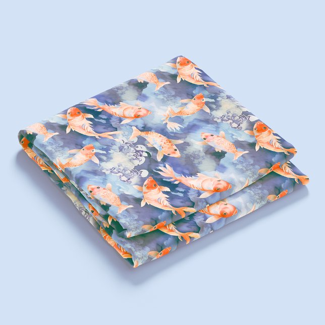 Tissu Aquarelle Koi Fish (Créateur téléchargé)