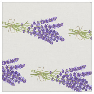 Tissu Aquarelle Lavande Lavande Jardin Fleurs