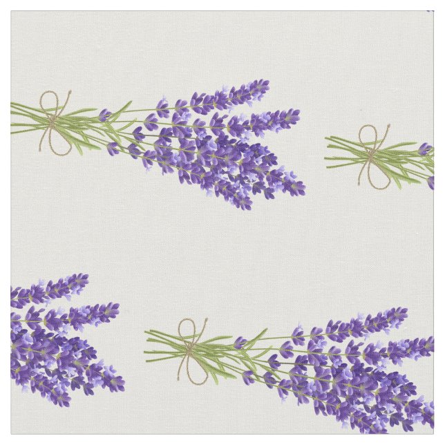 Tissu Aquarelle Lavande Lavande Jardin Fleurs (Fermer)