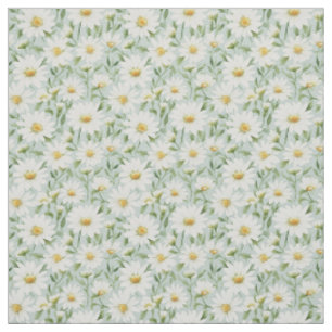 Tissu Aquarelle marguerite avec élégance printanière fra