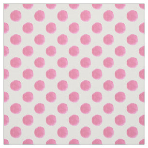 Tissu aquarelle mignon à petits pois rose
