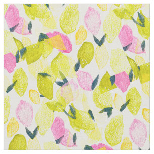 Tissu Aquarelle mignonne de citron