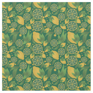 Tissu Aquarelle Motif de fruits de citron vert