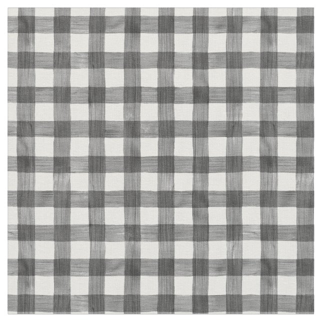 Tissu Aquarelle noire En vichy (Fermer)