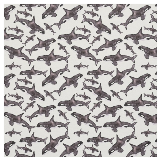 Tissu Aquarelle Orca (Échantillon)