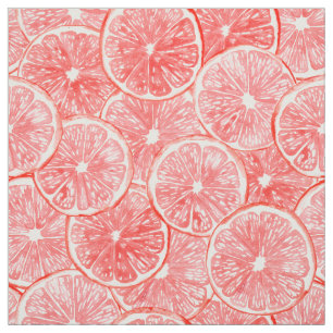 Tissu Aquarelle pamplemousse motif