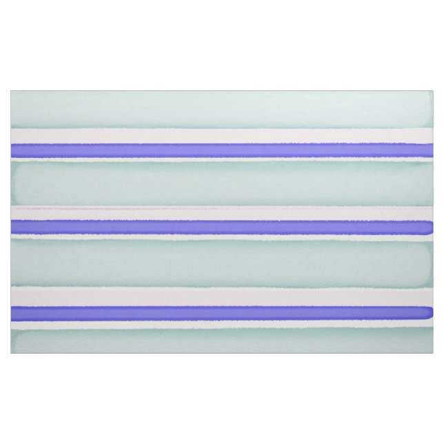 Tissu Aquarelle peinte à la main rayures bleues (Yard)