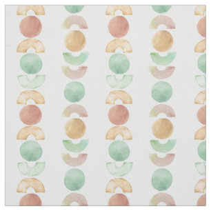 Tissu Aquarelle peinte géométrie formes design
