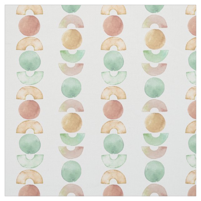 Tissu Aquarelle peinte géométrie formes design (Échantillon)