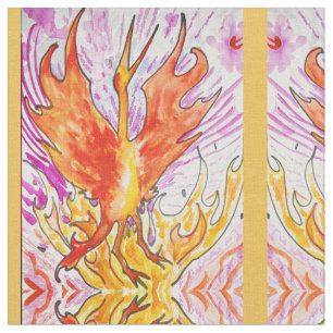 Tissu Aquarelle Phoenix