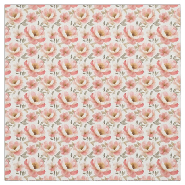 Tissu Aquarelle Pink Peonies (Échantillon)