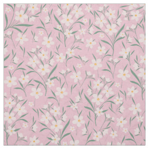 Tissu Aquarelle rose Floral Botanique rose pâle