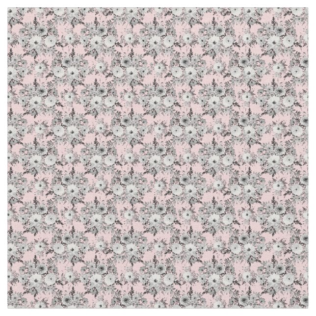 Tissu Aquarelle rose pâle blanc gris pâle (Fermer)