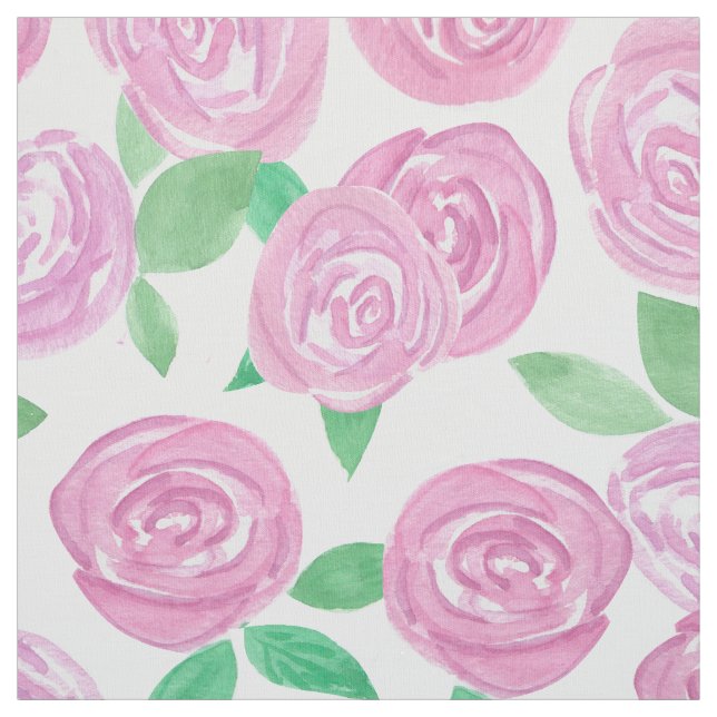 Tissu Aquarelle. Rose rose (Échantillon)