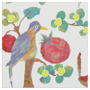Tissu Aquarelle Rustique Floral Garland Folk Art Motif