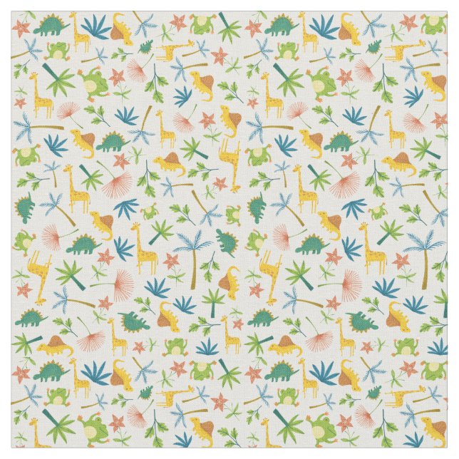 Tissu Aquarelle sauvage girafe animal girafe safari enfa (Fermer)