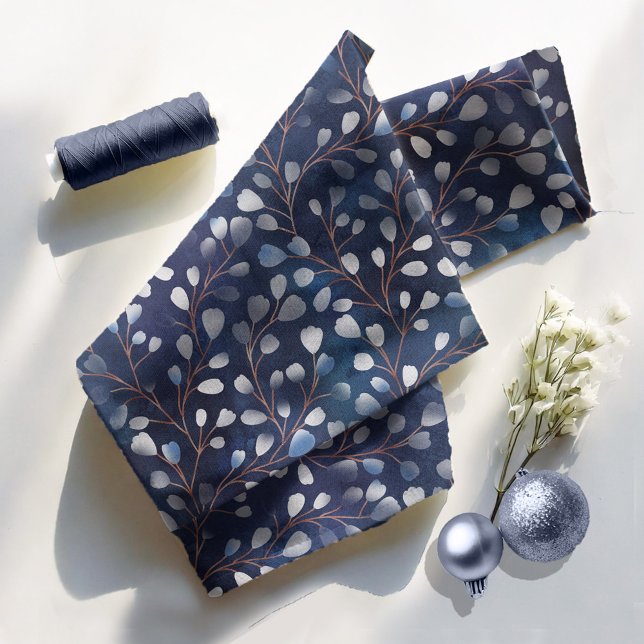 Tissu Aquarelle Snowdrops Navy/Copper ID726 (Créateur téléchargé)
