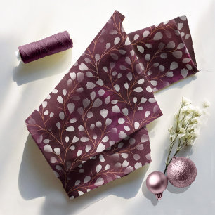 Tissu Aquarelle Snowdrops Plum/Copper ID726