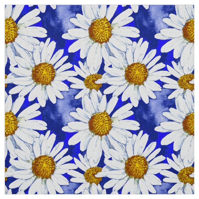 Tissu Aquarelle sur Denim Blue (Échantillon)