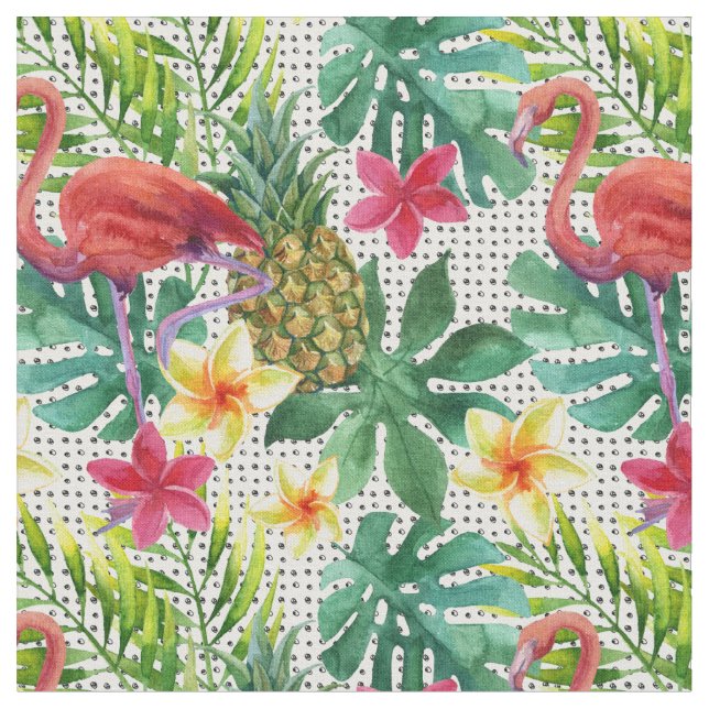Tissu Aquarelle tropicale (Fermer)
