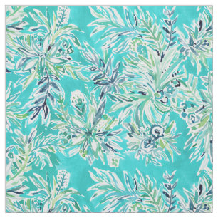 Tissu Aquarelle tropicale FROIDE de Hawaïen d'Aqua de
