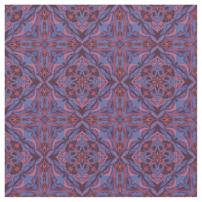 Tissu Aquarelle Vintage Azulejo (Fermer)