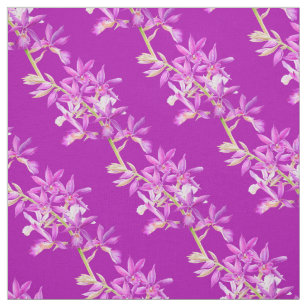 Tissu Aquarelle violette orchidée art floral