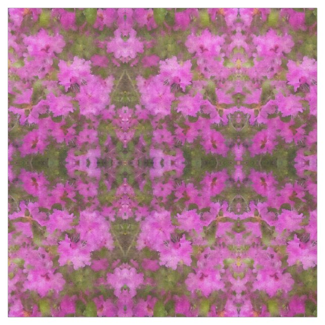 Tissu - Aquarelle violette Rhododendrons (Échantillon)