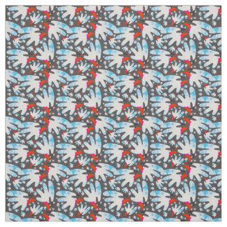 Tissu Aquarelle Visage d'oiseau - Vibrant, coloré Abstra