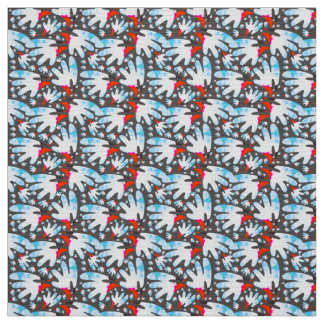 Tissu Aquarelle Visage d'oiseau - Vibrant, coloré Abstra
