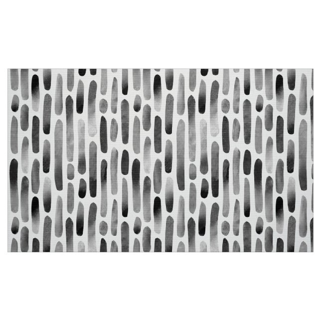 Tissu Aquarelles 091121 - Noir et blanc (Fat Quarter)