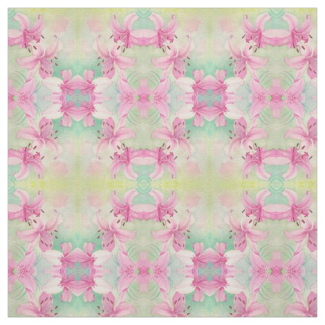 Tissu - Aquarelles roses (Échantillon)