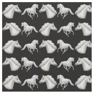 Tissu Arabe blanc élégant de cheval