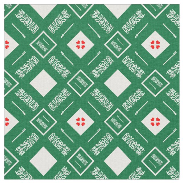 Tissu Arabie Saoudite : Drapeau et mode de tissus branch (Fermer)