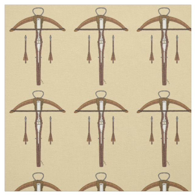 Tissu Arbalète médiévale avec boulons (Échantillon)