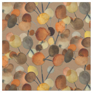 Tissu Arbre Abstrait brun d'automne