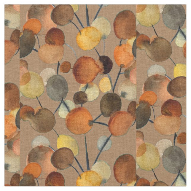 Tissu Arbre Abstrait brun d'automne (Fermer)