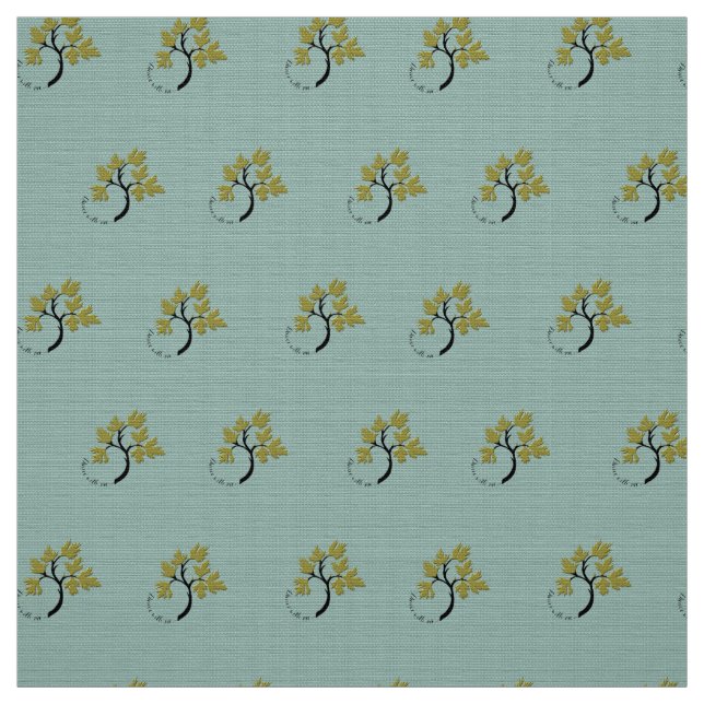 Tissu Arbre dansant personnalisé Olive Green 60" (Échantillon)