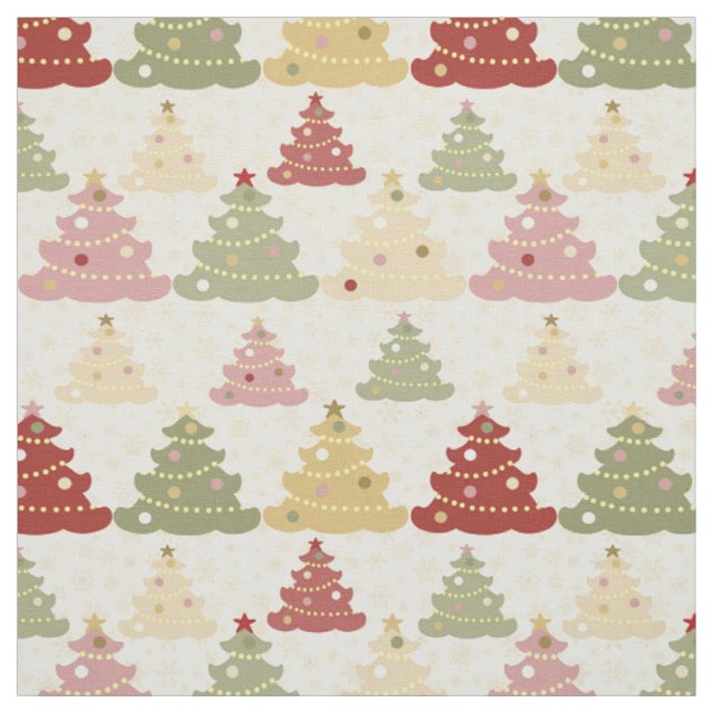 Tissu Arbre de Noël coloré (Échantillon)