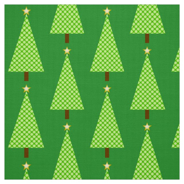 Tissu Arbre de Noël moderne de point de polka de vert de (Échantillon)