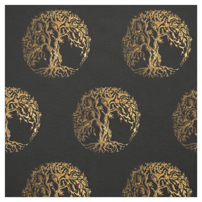 Tissu Arbre de vie Mehndi (henné) (Échantillon)